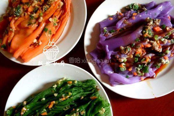 梦幻彩色肠粉的做法图解12