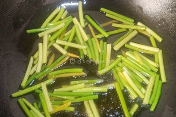 蒜苔炒豆干的做法图解4