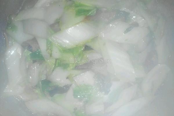 白菜扣肉的做法图解4
