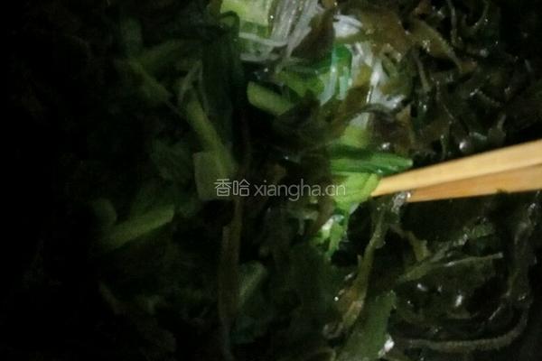 凉拌海带粉丝小油菜的做法图解5