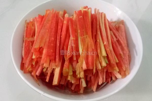 炒胡萝卜丝的做法图解2