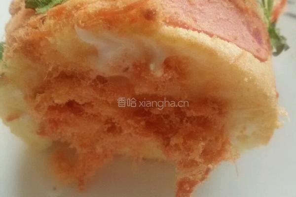 肉松香肠蛋糕卷的做法图解28
