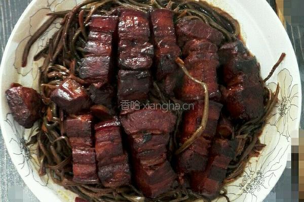 豆角丝红烧肉蒸菜的做法图解8
