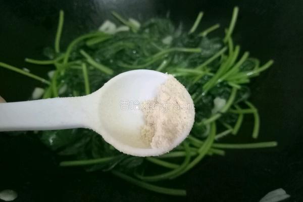 蒜炒红薯叶的做法图解7