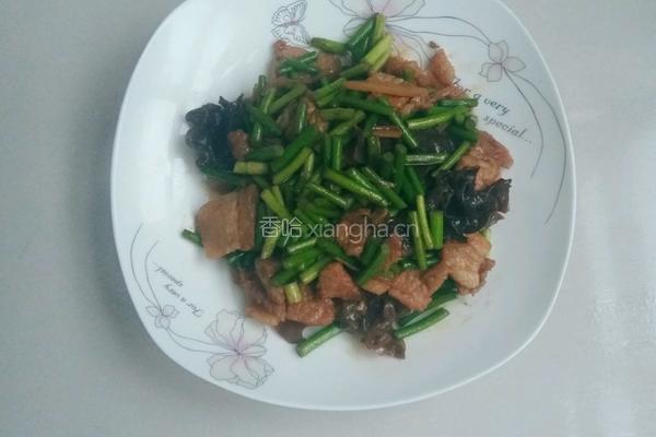 蒜苔木耳肉片的做法图解4