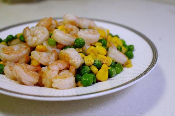 豌豆玉米炒虾仁的做法图解8