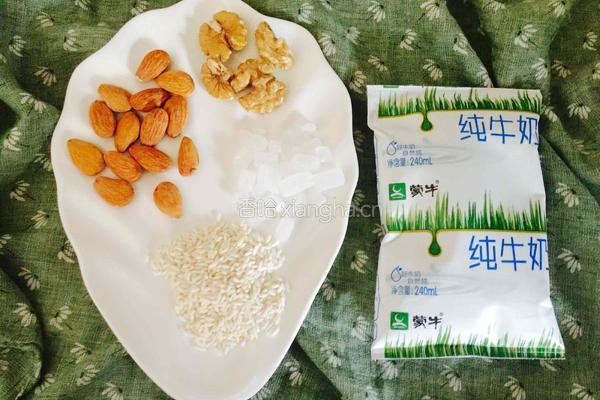 杏仁核桃露的做法图解1