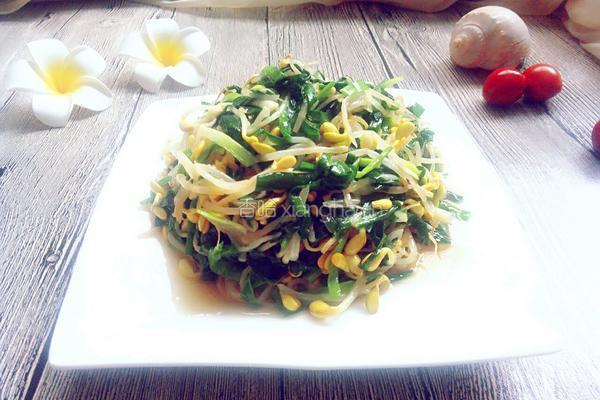豆芽炒韭菜的做法图解9