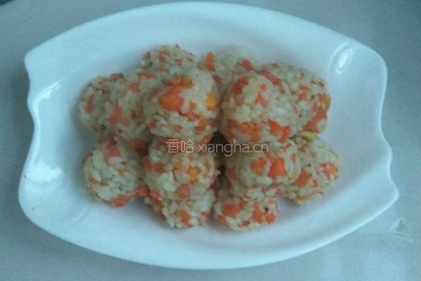 番茄沙司饭团的做法图解4