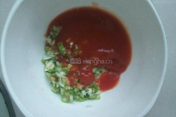 番茄沙司饭团的做法图解5