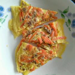 胡萝卜牛肉鸡蛋饼（宝宝辅食）的做法[图]