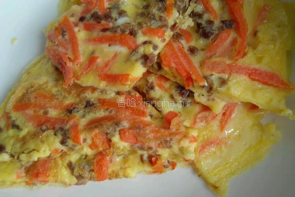 胡萝卜牛肉鸡蛋饼（宝宝辅食）的做法图解7