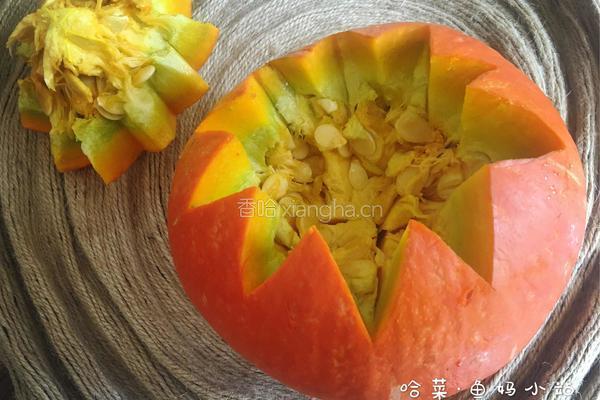 【南瓜蒸肉饼】的做法图解1