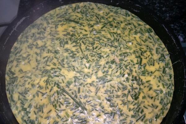野葱鸡蛋饼的做法图解2