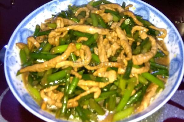 蒜苔炒肉丝的做法图解14