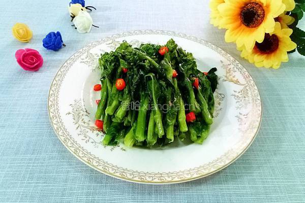 清炒白油菜薹的做法图解8