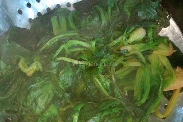 卤肉菠菜的做法图解5