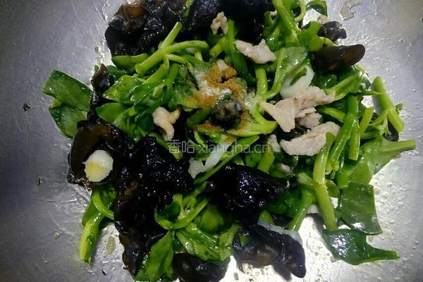 穿心莲炒肉的做法图解8