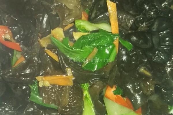 木耳炒油菜的做法图解6