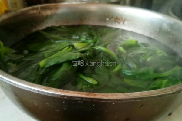 蒜蓉菠菜的做法图解2