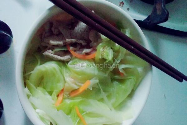高麗菜豬肉麵的做法图解3