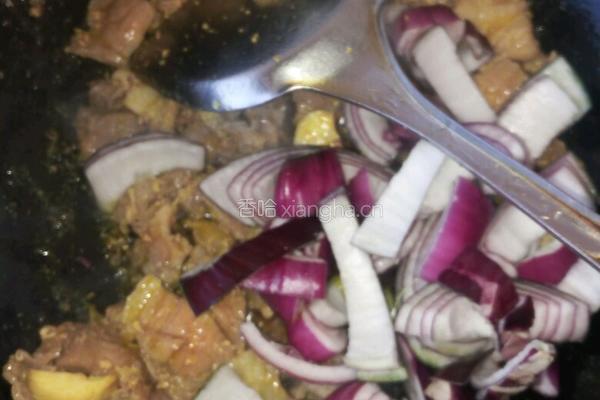 小炒青菜羊肉的做法图解4