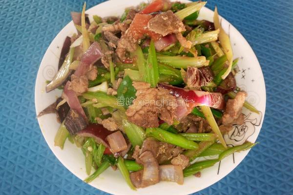 小炒青菜羊肉的做法图解8