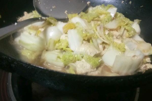 白菜烧豆腐的做法图解12