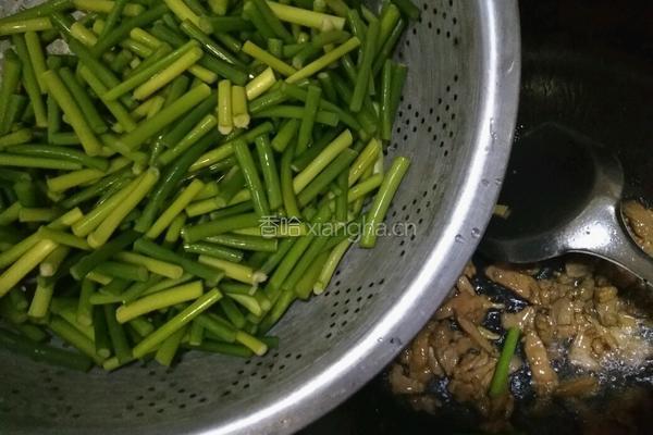 肉炒蒜台的做法图解6