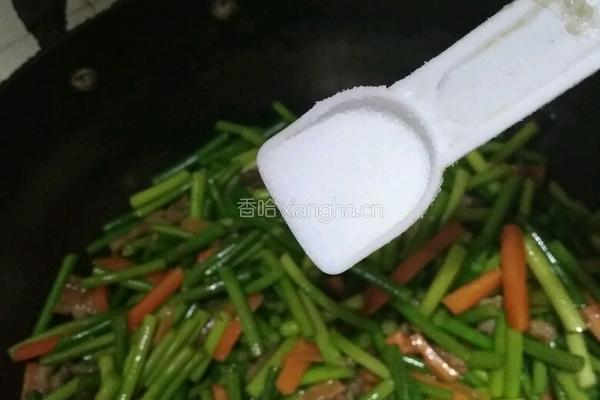 肉炒蒜台的做法图解10
