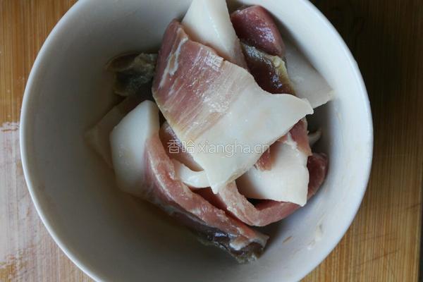 咸肉蒸白豆腐干的做法图解4