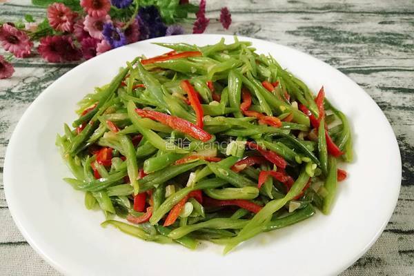 清炒刀豆的做法图解2
