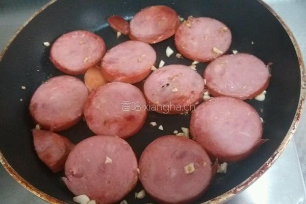 香蒜煎烟熏火腿的做法图解5