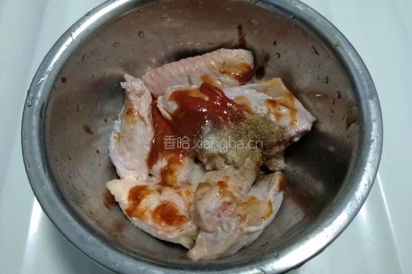 烤鸡中翅的做法图解4
