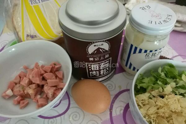 薯片蔬菜三明治的做法图解1