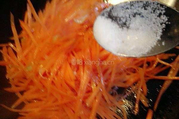 清炒胡萝卜丝的做法图解5
