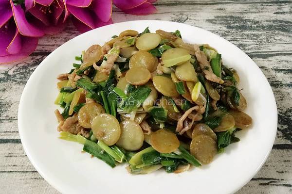 青蒜肉丝炒绿豆饼的做法图解9