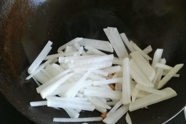 白萝卜小炒肉的做法图解5