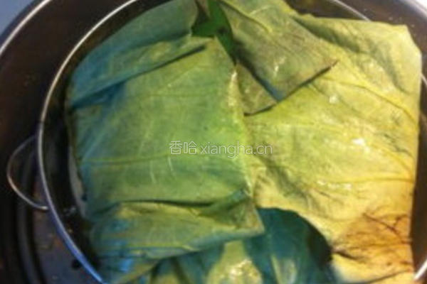 荷叶香菇鸡的做法图解4