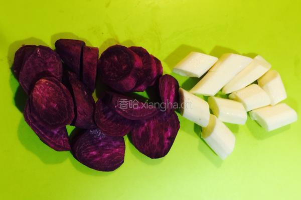 紫薯山药糯米丸的做法图解2