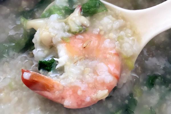 香滑软糯的鲜虾蔬菜粥的做法图解3
