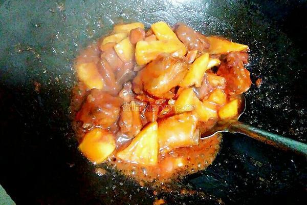 菠萝烧排骨的做法图解17