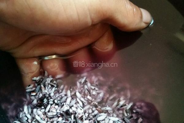 紫糯米粥的做法图解1