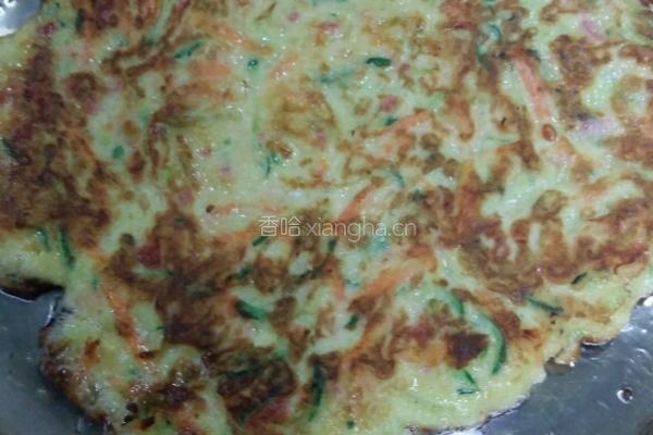 杂蔬火腿鸡蛋饼的做法图解8