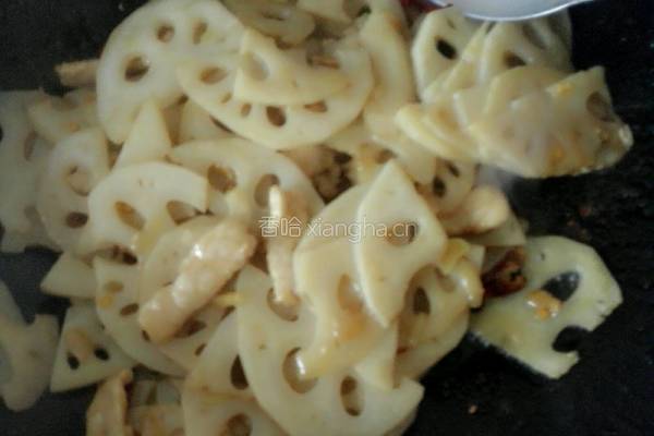 莲藕炒肉的做法图解8