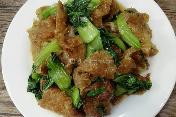 油菜烧面筋的做法图解10