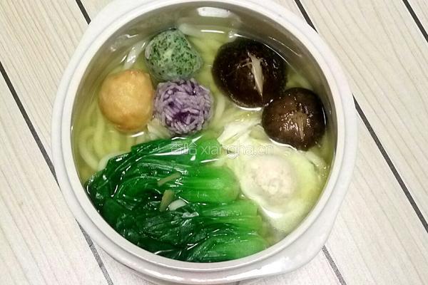 蔬菜乌冬面的做法图解5