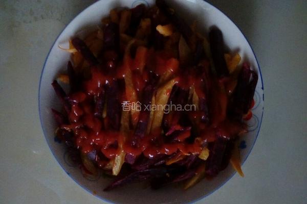 炸红薯条的做法图解4