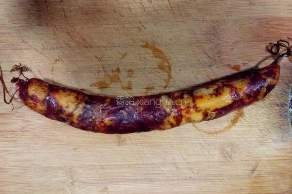 荷兰豆炒腊肠的做法图解3