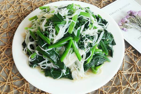 凉拌菠菜粉丝的做法图解6